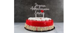 Caketopper Anniversaire Personnalisable - Texte 'Joyeux Anniversaire' - Police 2