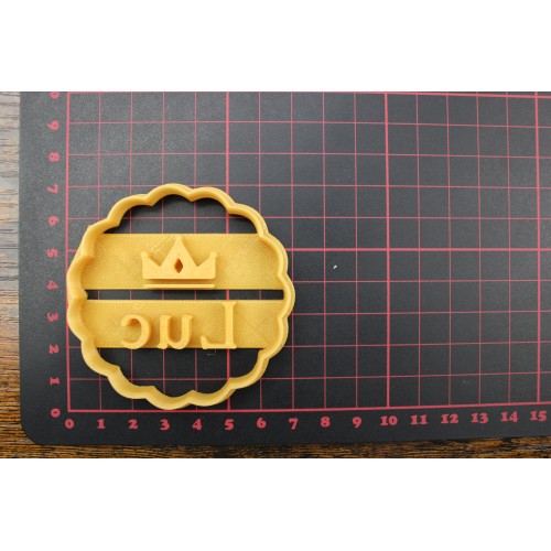Couronne de prince et prénom - Cannelé personnalisé - Emporte-pièce
