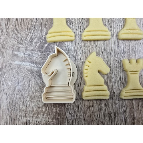 Emporte-pièces à poussoir - Échecs (roi, reine, fou, cavalier, tour, pion)