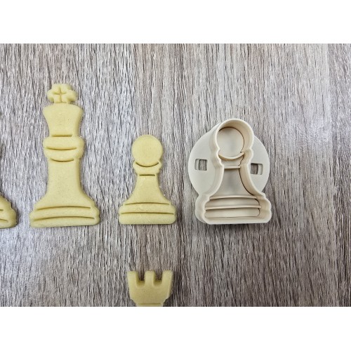 Emporte-pièces à poussoir - Échecs (roi, reine, fou, cavalier, tour, pion)