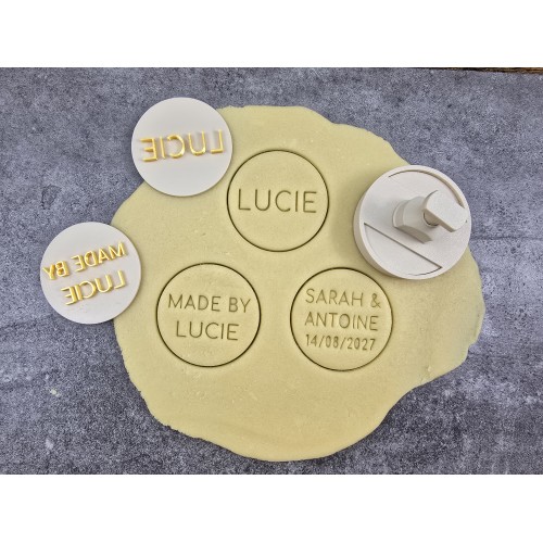 Emporte-pièce rond Pivofix - 1 à 3 lignes personnalisables