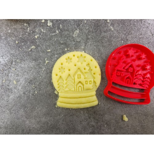 Thème Noël - Flocon, Moufle, Boule de neige, Chapeau de père noël - 4 emporte-pièces à l'unité ou en lot